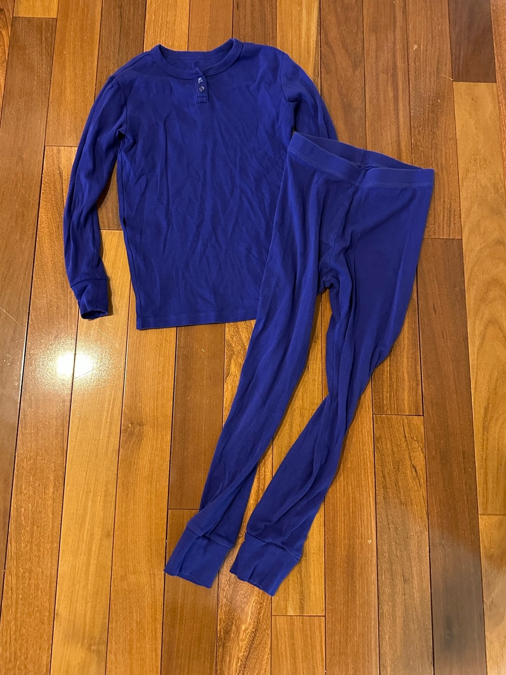 Kids Long Sleeve Pajama Set in Royal Blue